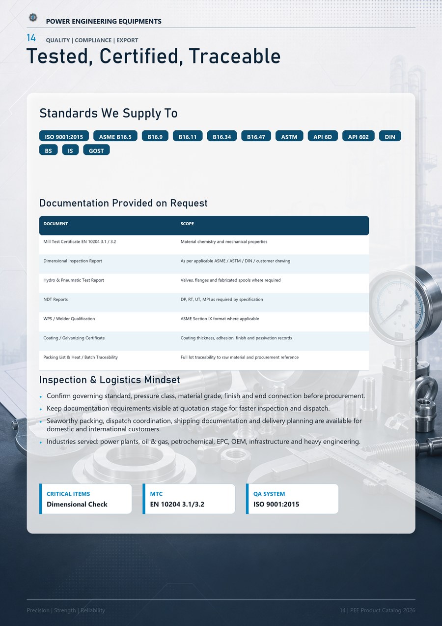 Power Engineering Equipments quality catalog preview